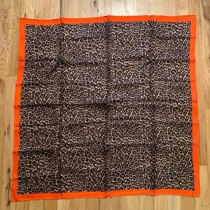 H&M Leopard-Print Satin Square Scarf
